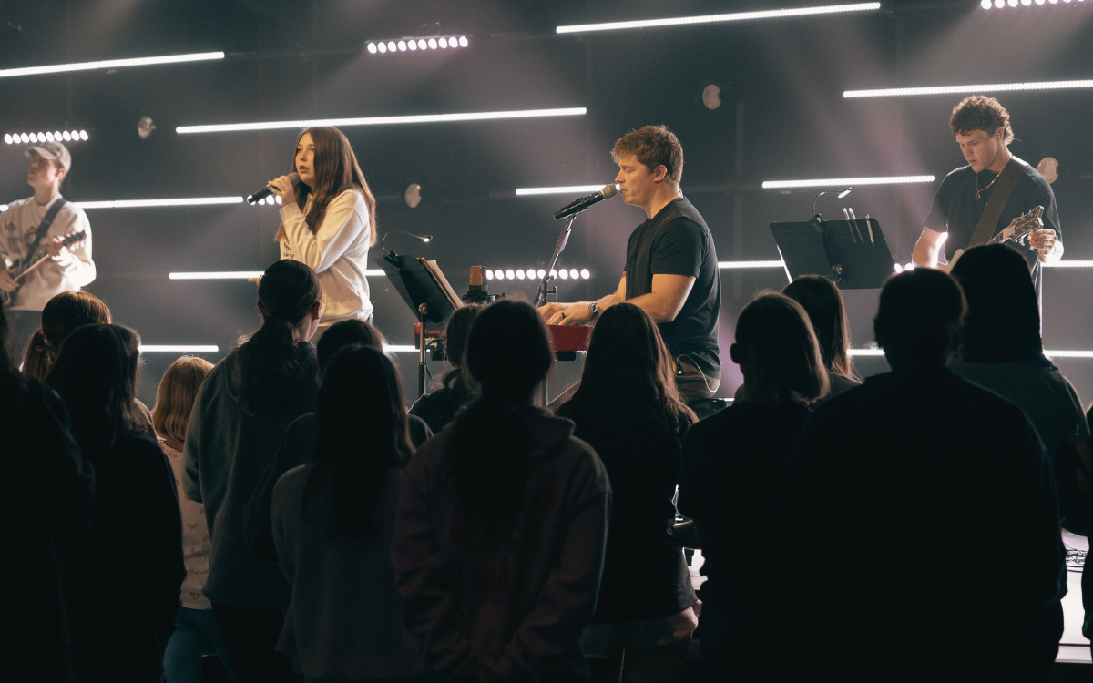 Students developing worship leadership