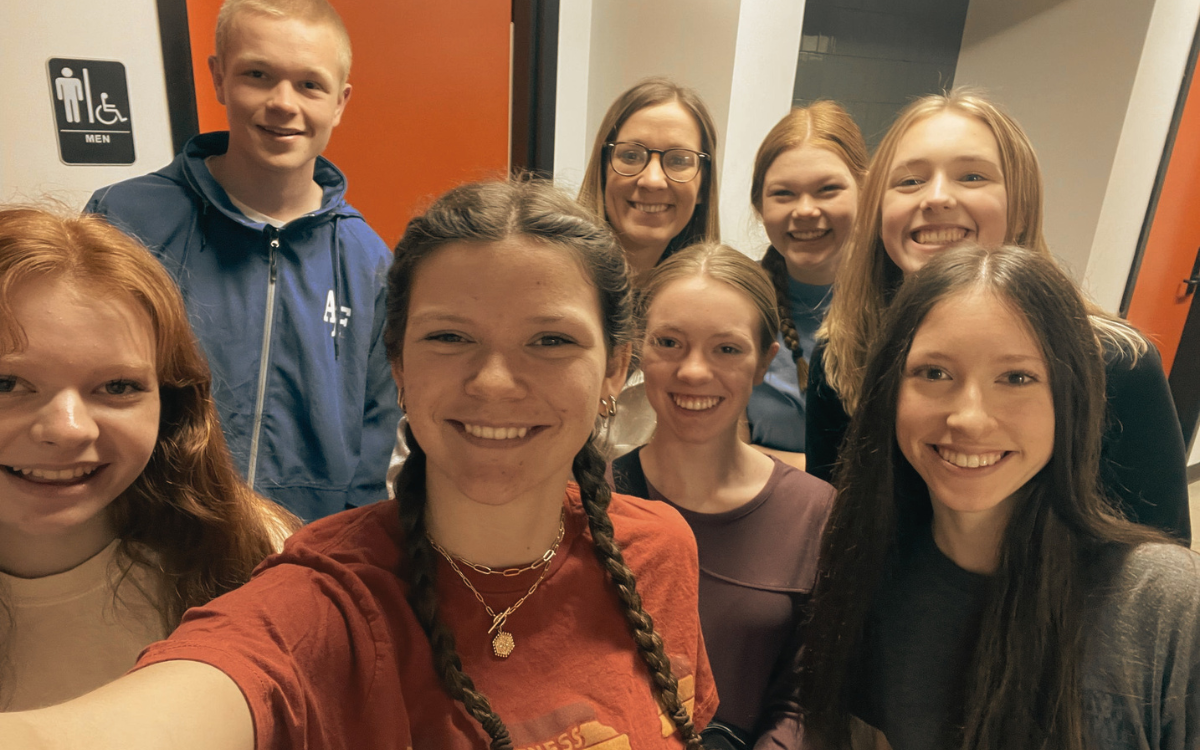 Students serving together in the community