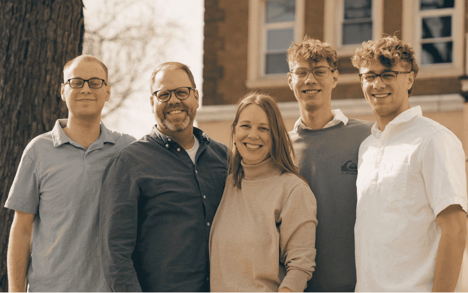Andrew and Sara Royer with their family
